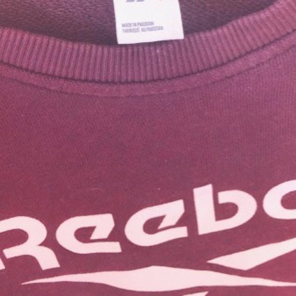 NEW Reebok Burgundy Crewneck Sweater Top - Picture 6 of 7
